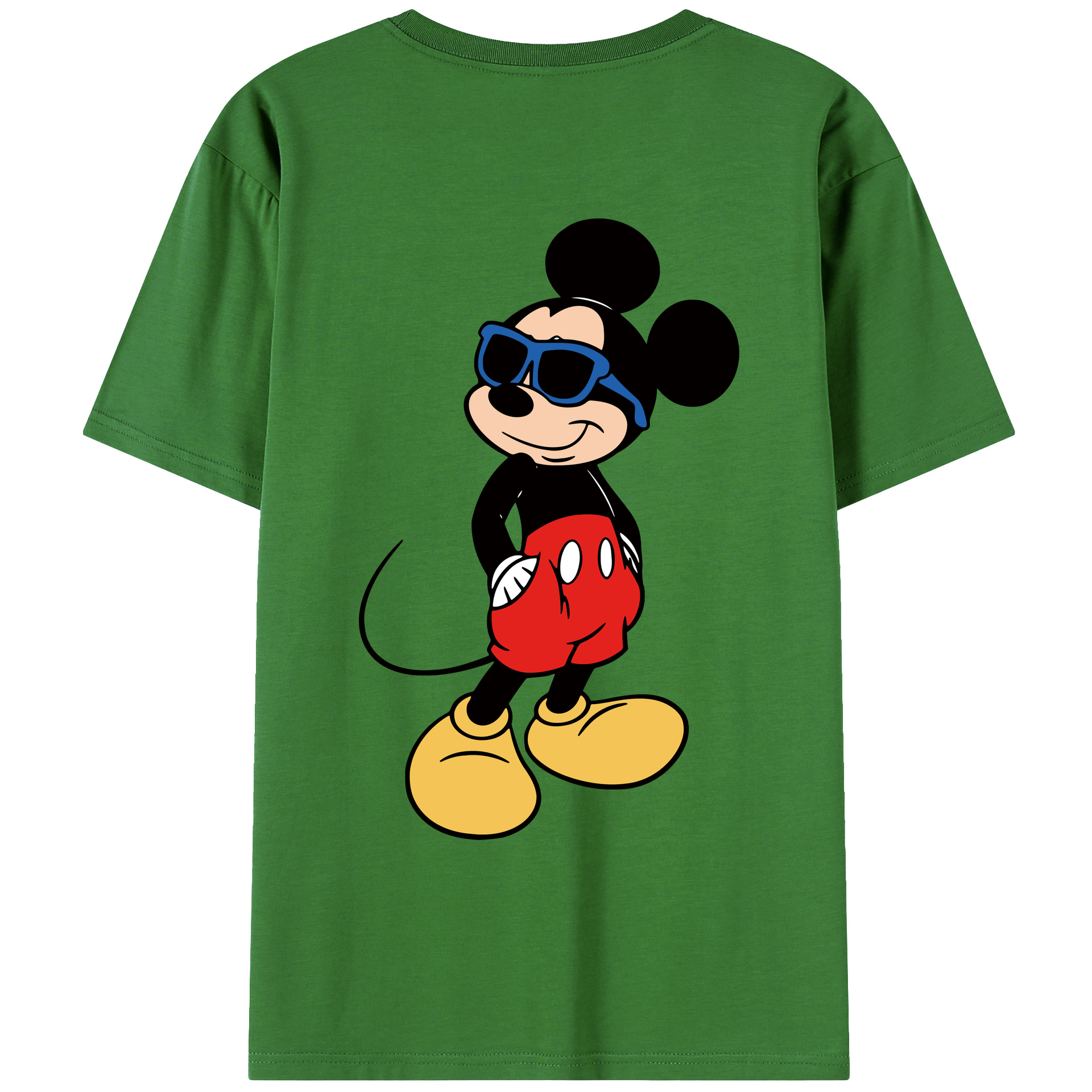 （画像用） ミッキーマウス Mickey Mouse レディース半袖Tシャツ(バックプリント)